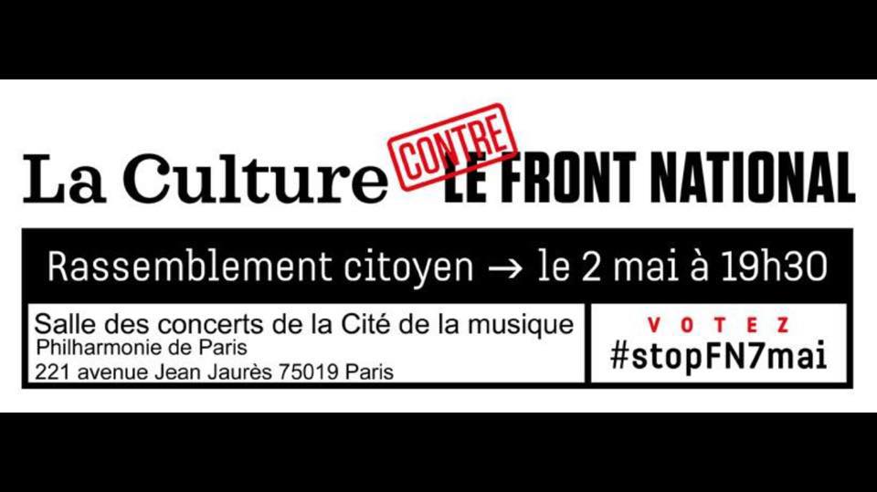 Rassemblement citoyen : la culture contre le FN