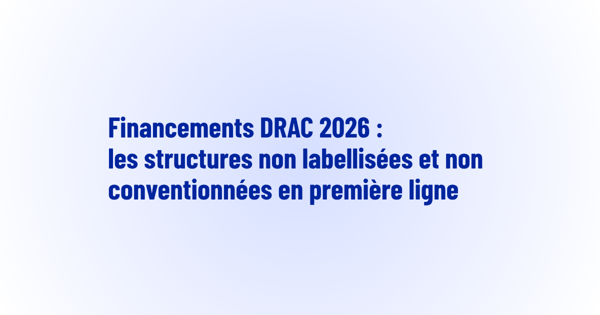 Financements DRAC 2026